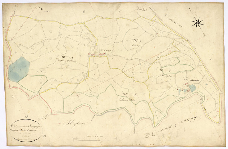 Château-Chinon Campagne, cadastre ancien : plan parcellaire de la section B dite d'Atruye, feuille 2