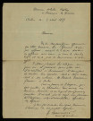 MAUCOURANT (François), curé d'Oulon (Nièvre) (né en 1861) : 1 lettre.