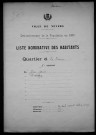 Nevers, Quartier de la Barre, 9e section : recensement de 1931
