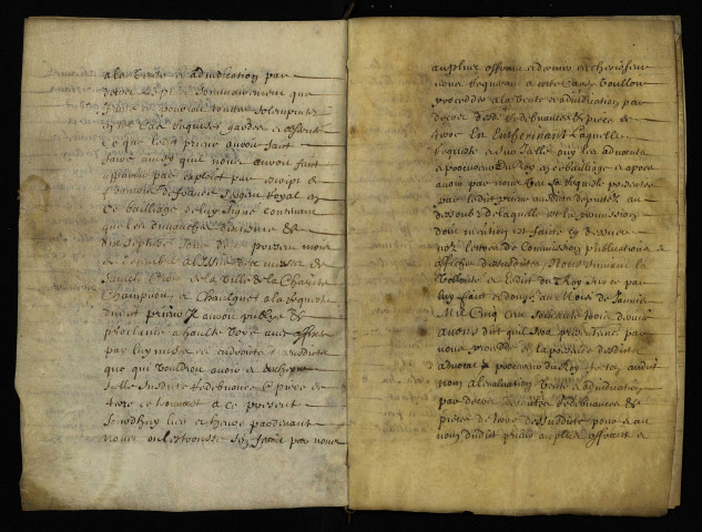 Biens et droits. - Foncier et redevances au profit du nommé Millin : contrat de vente, estrousse et aliénation du 4 janvier 1564 engageant le prieuré de Champvoux.