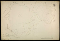 Montigny-en-Morvan, cadastre ancien : plan parcellaire de la section D dite du Charnoy , feuille 3