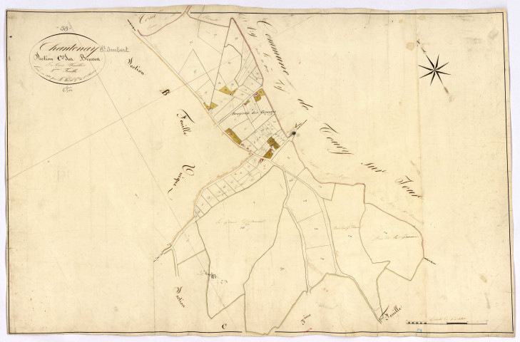 Chantenay-Saint-Imbert, cadastre ancien : plan parcellaire de la section C dite des Brosses, feuille 2