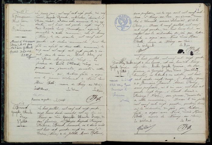 Neuvy-sur-Loire : actes d'état civil.