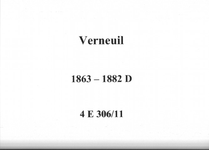 Verneuil : actes d'état civil.