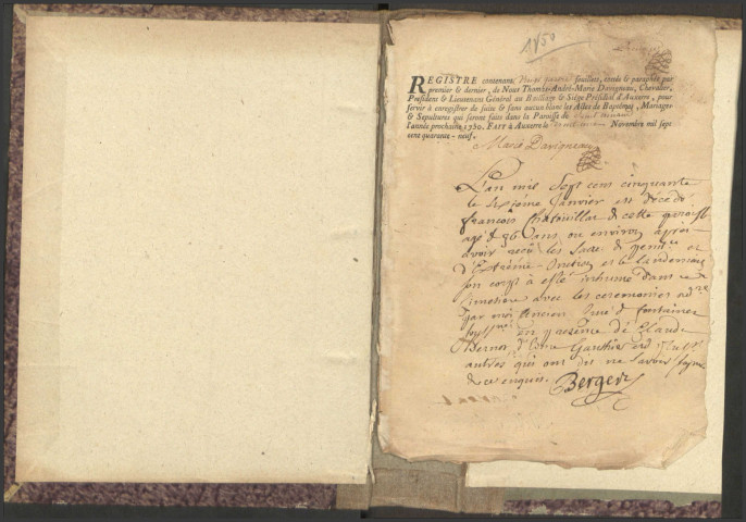 Saint-Amand-en-Puisaye : registres paroissiaux.