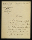 SUISSE (A.), publiciste à Nevers : 2 lettres.