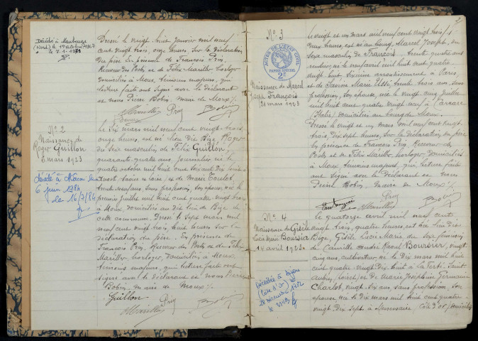 Moux-en-Morvan : actes d'état civil.