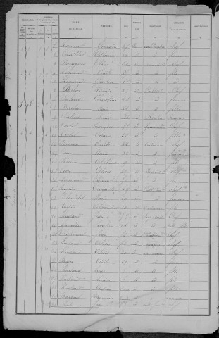 Alligny-Cosne : recensement de 1891