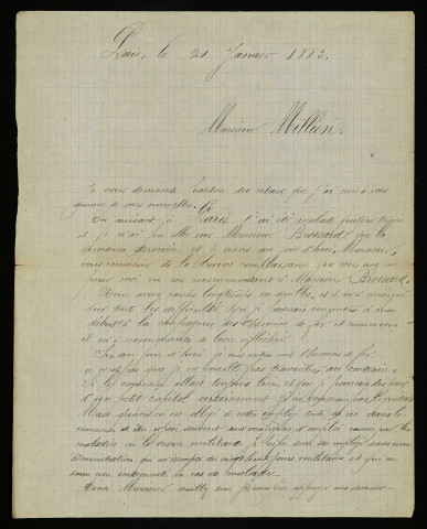 CAILLOT (P.), à Paris : 1 lettre.