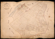 Villiers-sur-Yonne, cadastre ancien : plan parcellaire de la section B dite du Bourg, feuille 1
