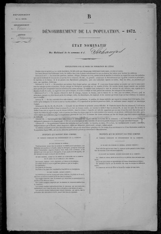 Sichamps : recensement de 1872