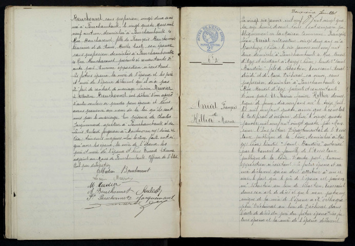 Fourchambault : actes d'état civil (mariages).