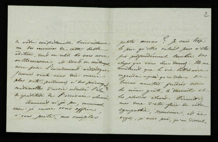 BÉRENGER (Emma), dite Claire de Chandeneux, poétesse (1836-1881) : 5 lettres.