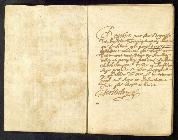 Ougny : registres paroissiaux.