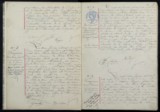 Clamecy : actes d'état civil.