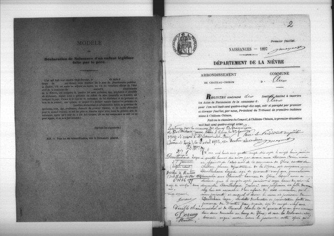 Glux-en-Glenne : actes d'état civil.