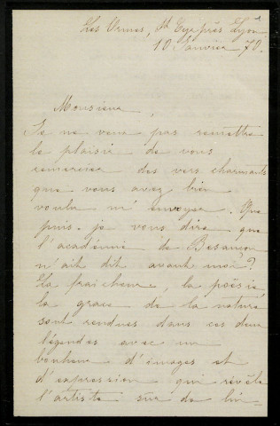 SIEFERT (Louisa), poétesse (1845-1877) : 3 lettres.