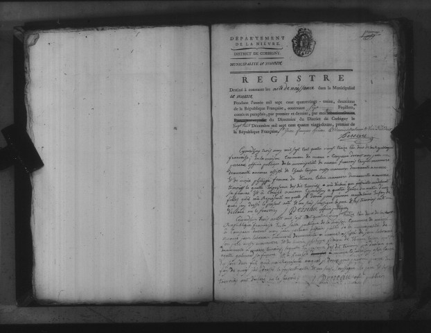 Nuars : actes d'état civil.