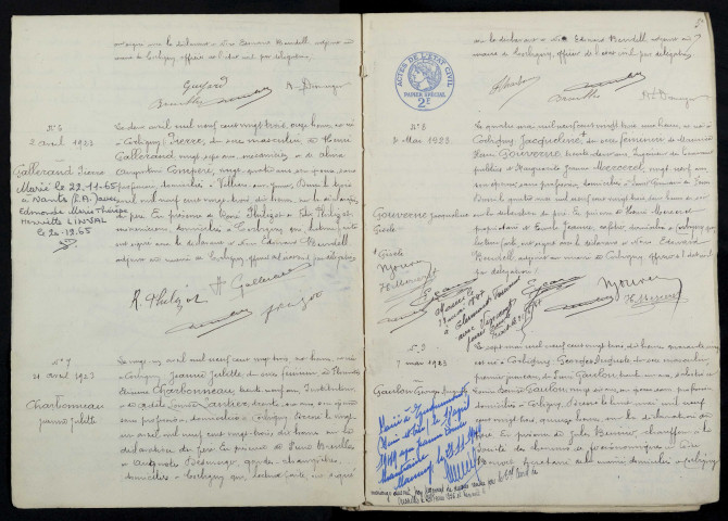 Corbigny : actes d'état civil.