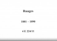 Ruages : actes d'état civil.