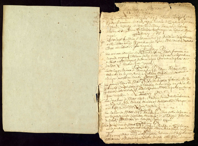 Montigny-en-Morvan : registres paroissiaux.