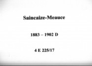 Saincaize-Meauce : actes d'état civil (décès).