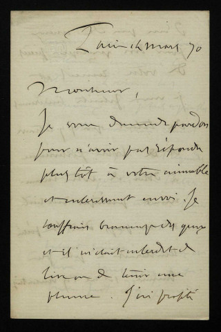 BONNECHOSE (Émile de), écrivain (1801-1875) : 2 lettres.