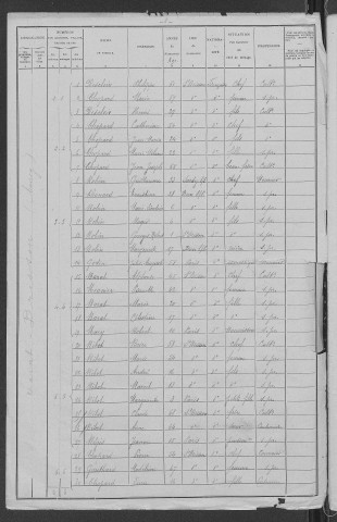 Saint-Brisson : recensement de 1906