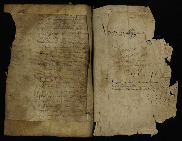 Terrier des seigneuries de Traizaigle en la paroisse de Cigogne à La Fermeté, de Thiernay, du Bouchot, du Mont des Hayes et de Ville, pour Mes Durand Fournier, docteur en médecine, et Jacques Bolacre, licencié en lois, procureur général du duché de Nivernais, seigneurs desdits lieux, dressé par Antoine Vaillant, notaire royal.