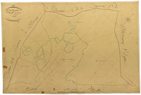 Dun-les-Places, cadastre ancien : plan parcellaire de la section B dite de Vermot, feuille 1