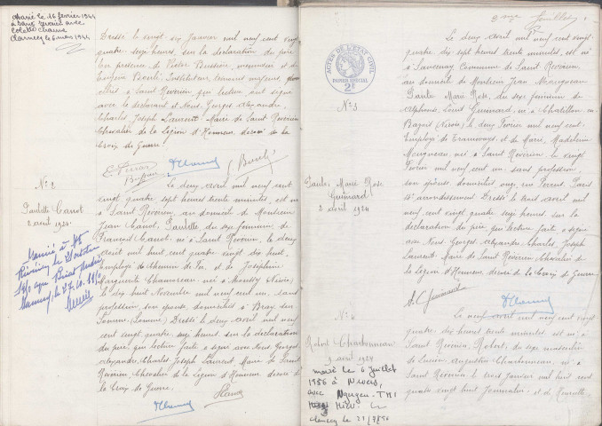 Saint-Révérien : actes d'état civil.