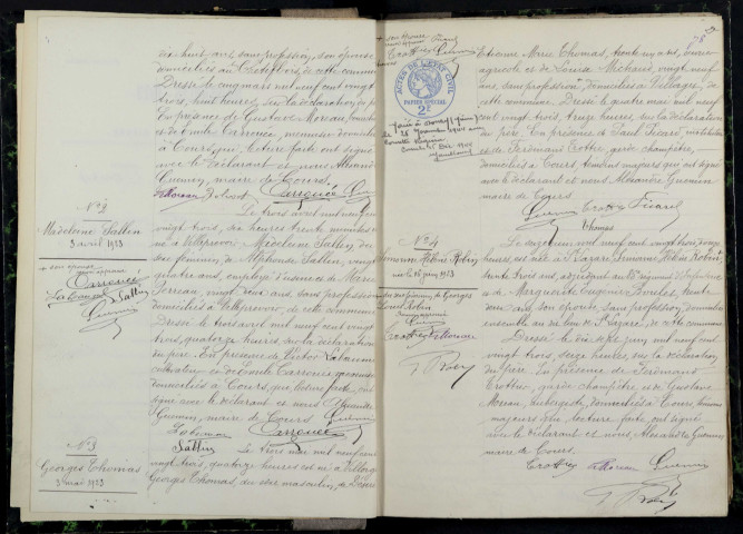 Cours : actes d'état civil.