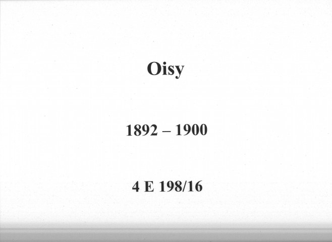 Oisy : actes d'état civil.