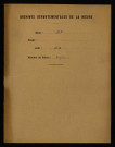 Terrier de Prye dressé par Frebault, notaire royal, pour Emmanuel-Gaspard-Jeanne-Marie Du Bourg, marquis de Bozas, et Louise de Las de Prye son épouse, seigneur et dame de Saint-Benin-d'Azy, Valotte, Cherault, Trailles, Vannay, Mousseaux-sur-Azy, Prye sur l'Ixeure, Le Bouchot, Les Brosses, Imphy et autres terres.