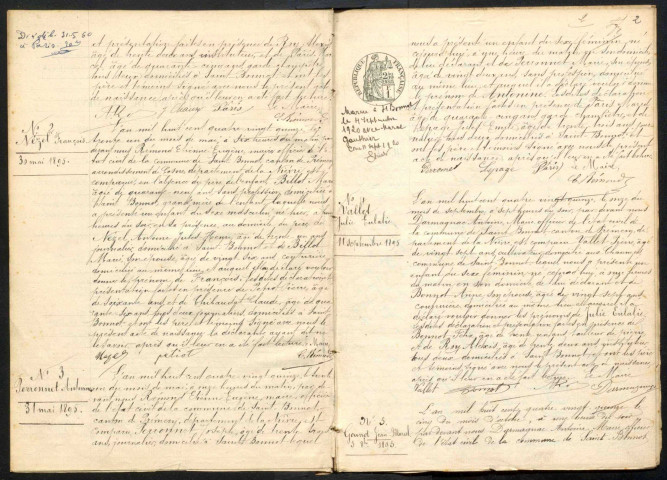 Saint-Bonnot : actes d'état civil.