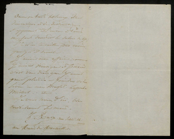 RAVE (Joanny), peintre à Marseille (1827-1882) : 6 lettres.