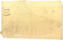 Dornecy, cadastre ancien : plan parcellaire de la section B dite de Vauxfilloux, feuille 2, développement 2