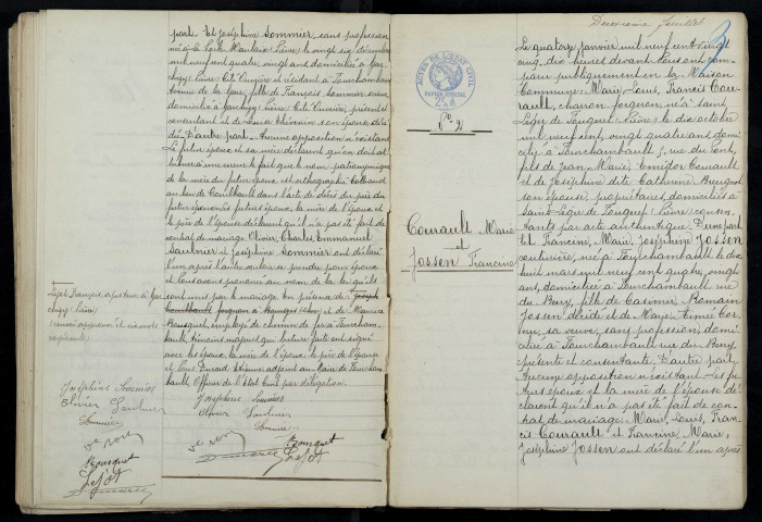 Fourchambault : actes d'état civil (mariages).