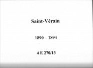 Saint-Vérain : actes d'état civil.