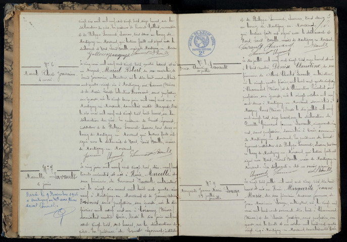 Montigny-en-Morvan : actes d'état civil.