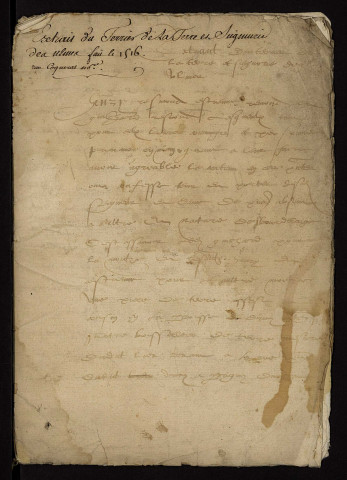 Fief des Ulmes à Sougy-sur-Loire : extrait du terrier de 1516.