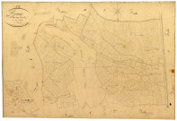 Cosne-sur-Loire, cadastre ancien : plan parcellaire de la section F dite des Foins, feuille 1