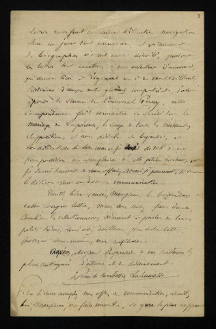 COMBETTES-LABOURÉLIE (Louis de), écrivain à Gaillac (Tarn) (1817-1881) : 1 lettre.