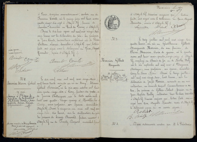 Azy-le-Vif : actes d'état civil.