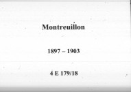 Montreuillon : actes d'état civil.
