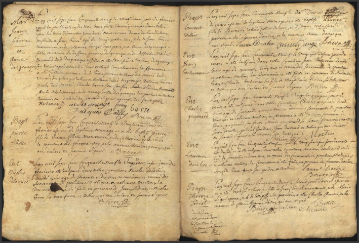 Saint-Vérain : registres paroissiaux.