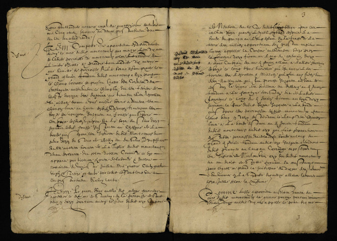 Pièce 1. - Terrier de Mousseaux-sur-Azy, reçu par Gilbert Chevrier et Gilbert Bombeaul, notaires royaux, pour l'abbaye Notre-Dame de Nevers.