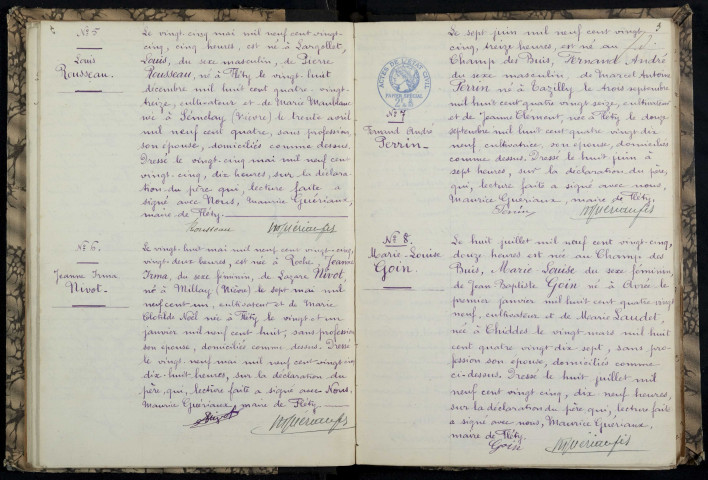 Fléty : actes d'état civil.