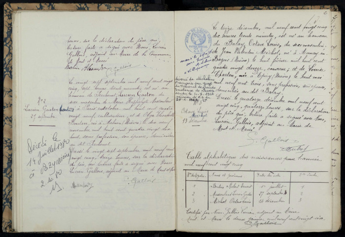 Mont-et-Marré : actes d'état civil.