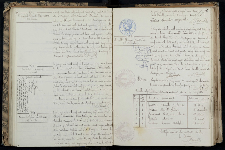 Montigny-en-Morvan : actes d'état civil.